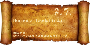 Hernesz Teodolinda névjegykártya